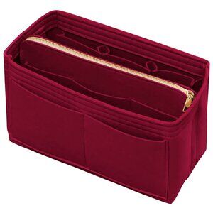 Purse Organizer Insert with Zipper Felt handbag Tote Luxury Old Money LUX